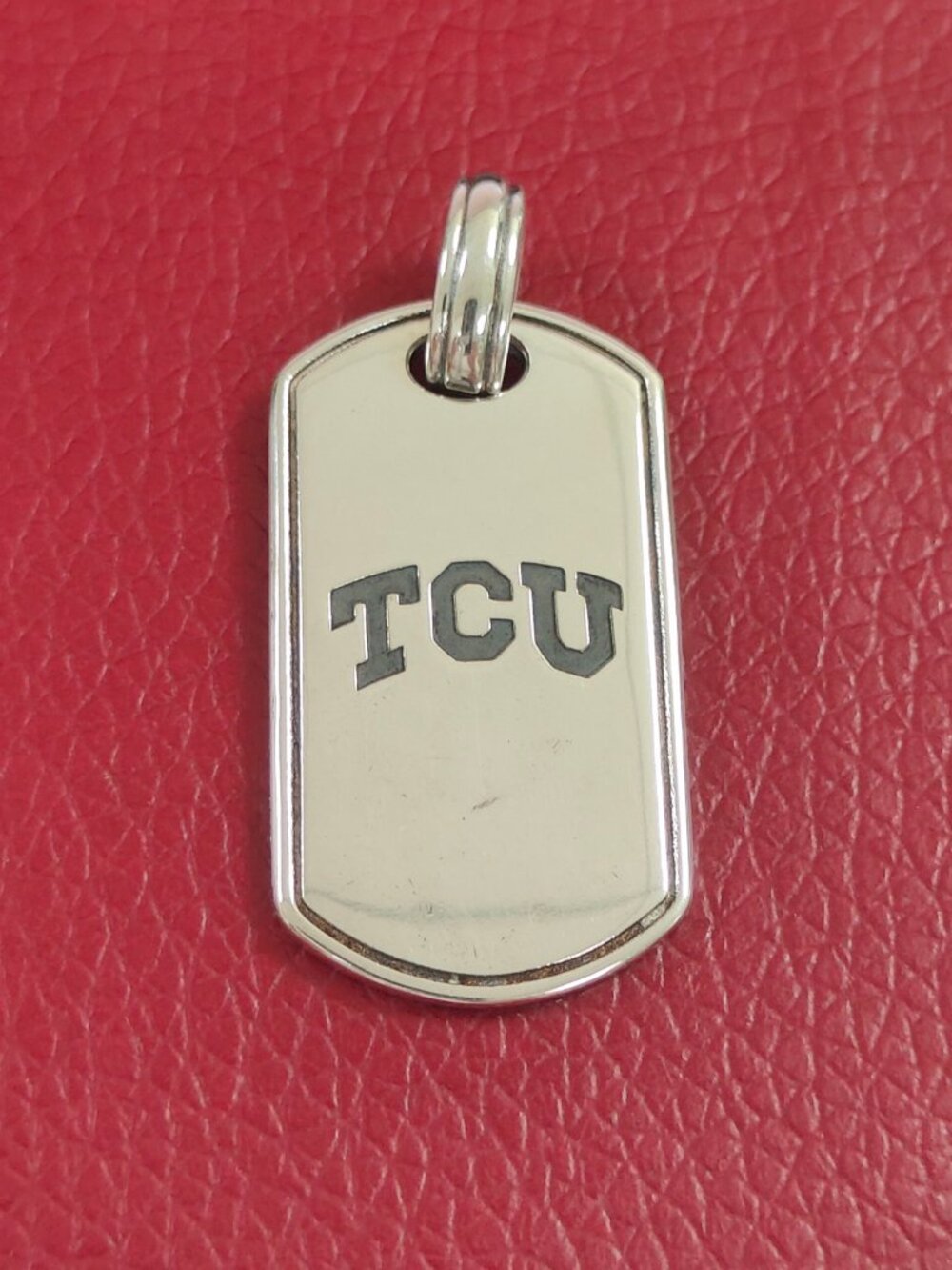 James Avery Texas Christian University Classic Tag Pendant with box